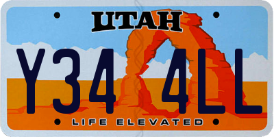 UT license plate Y344LL