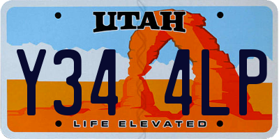 UT license plate Y344LP