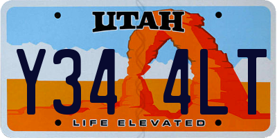 UT license plate Y344LT