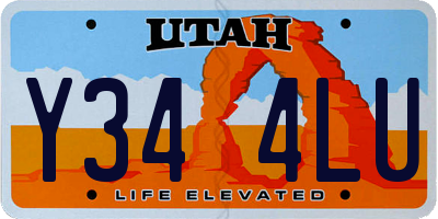UT license plate Y344LU