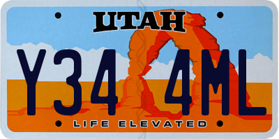 UT license plate Y344ML