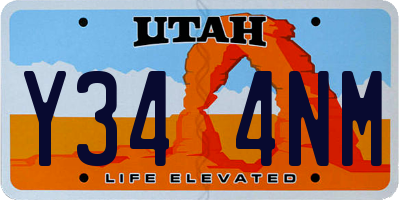 UT license plate Y344NM