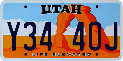 UT license plate Y344OJ