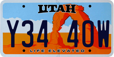 UT license plate Y344OW
