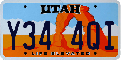 UT license plate Y344QI