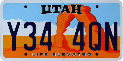 UT license plate Y344QN