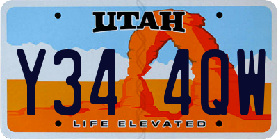 UT license plate Y344QW