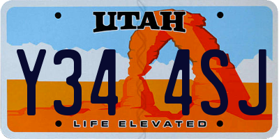 UT license plate Y344SJ