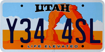 UT license plate Y344SL