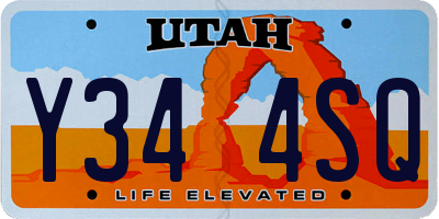 UT license plate Y344SQ