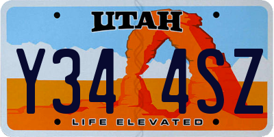 UT license plate Y344SZ