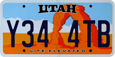 UT license plate Y344TB