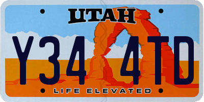 UT license plate Y344TD
