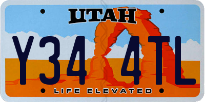 UT license plate Y344TL