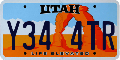 UT license plate Y344TR