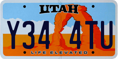 UT license plate Y344TU