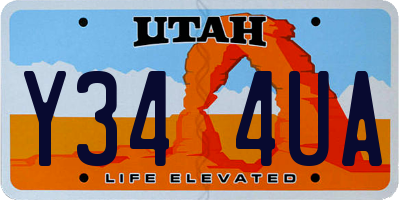 UT license plate Y344UA