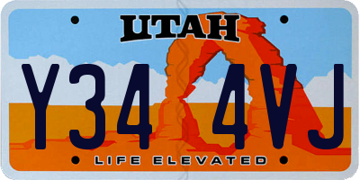 UT license plate Y344VJ