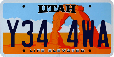 UT license plate Y344WA