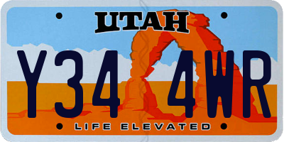 UT license plate Y344WR