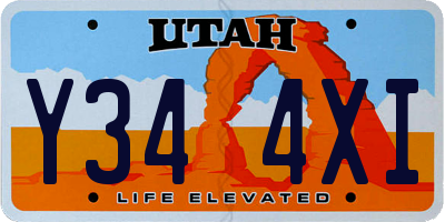UT license plate Y344XI