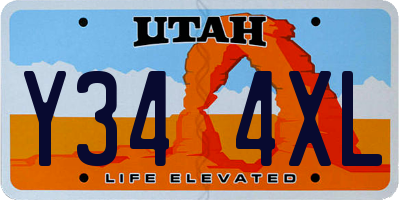 UT license plate Y344XL