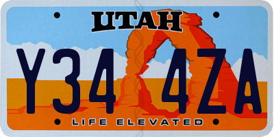 UT license plate Y344ZA