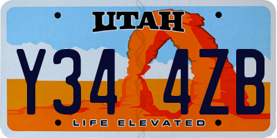 UT license plate Y344ZB