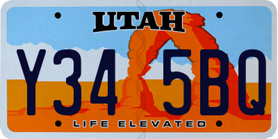 UT license plate Y345BQ
