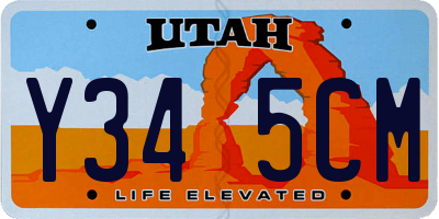 UT license plate Y345CM