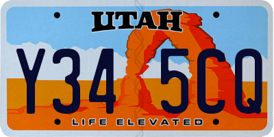 UT license plate Y345CQ