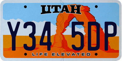 UT license plate Y345DP