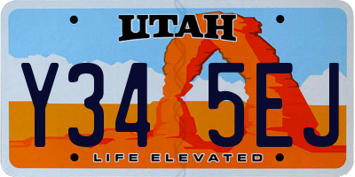 UT license plate Y345EJ