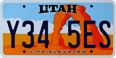 UT license plate Y345ES