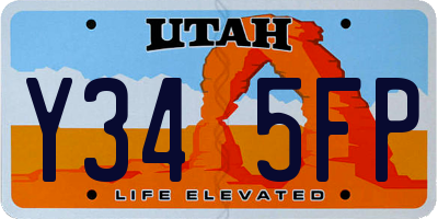 UT license plate Y345FP