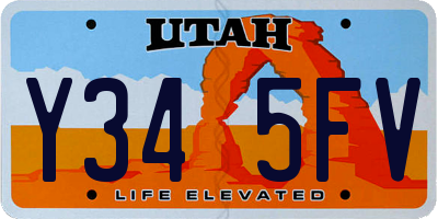 UT license plate Y345FV