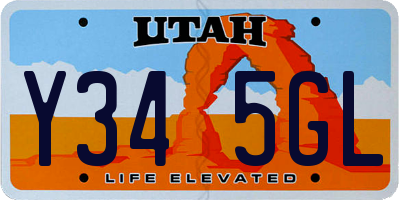 UT license plate Y345GL