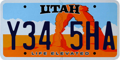 UT license plate Y345HA