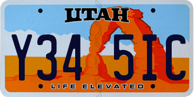 UT license plate Y345IC