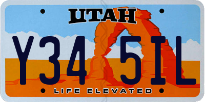 UT license plate Y345IL