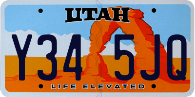 UT license plate Y345JQ