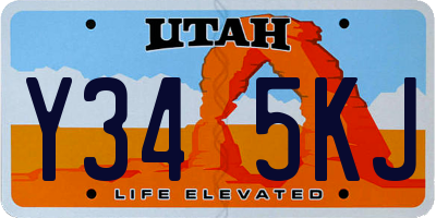 UT license plate Y345KJ