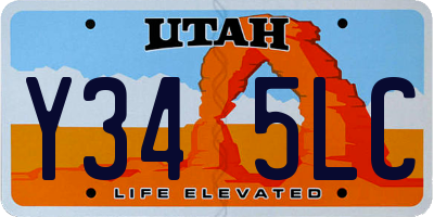 UT license plate Y345LC