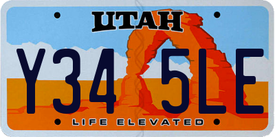 UT license plate Y345LE
