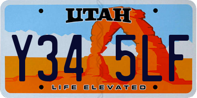 UT license plate Y345LF
