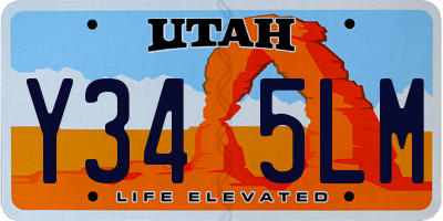 UT license plate Y345LM