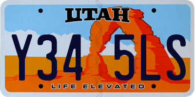 UT license plate Y345LS