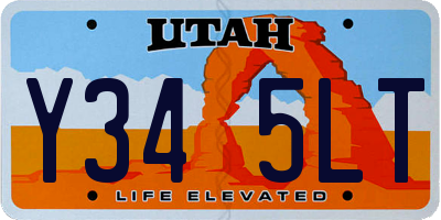 UT license plate Y345LT