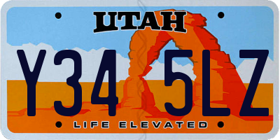 UT license plate Y345LZ