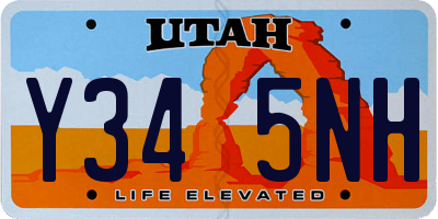 UT license plate Y345NH